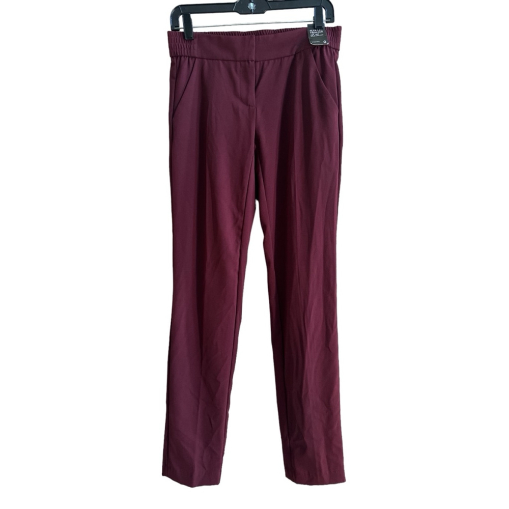 Women's New York & Company Pants Size 0 Burgundy RN#23243